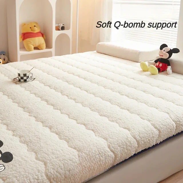 Wool Mattress Topper Thick Soft Mattress Portable Comfortable Bed Foldable Memory  Foam Japanese Tatami Massage Table Sleeping - AliExpress